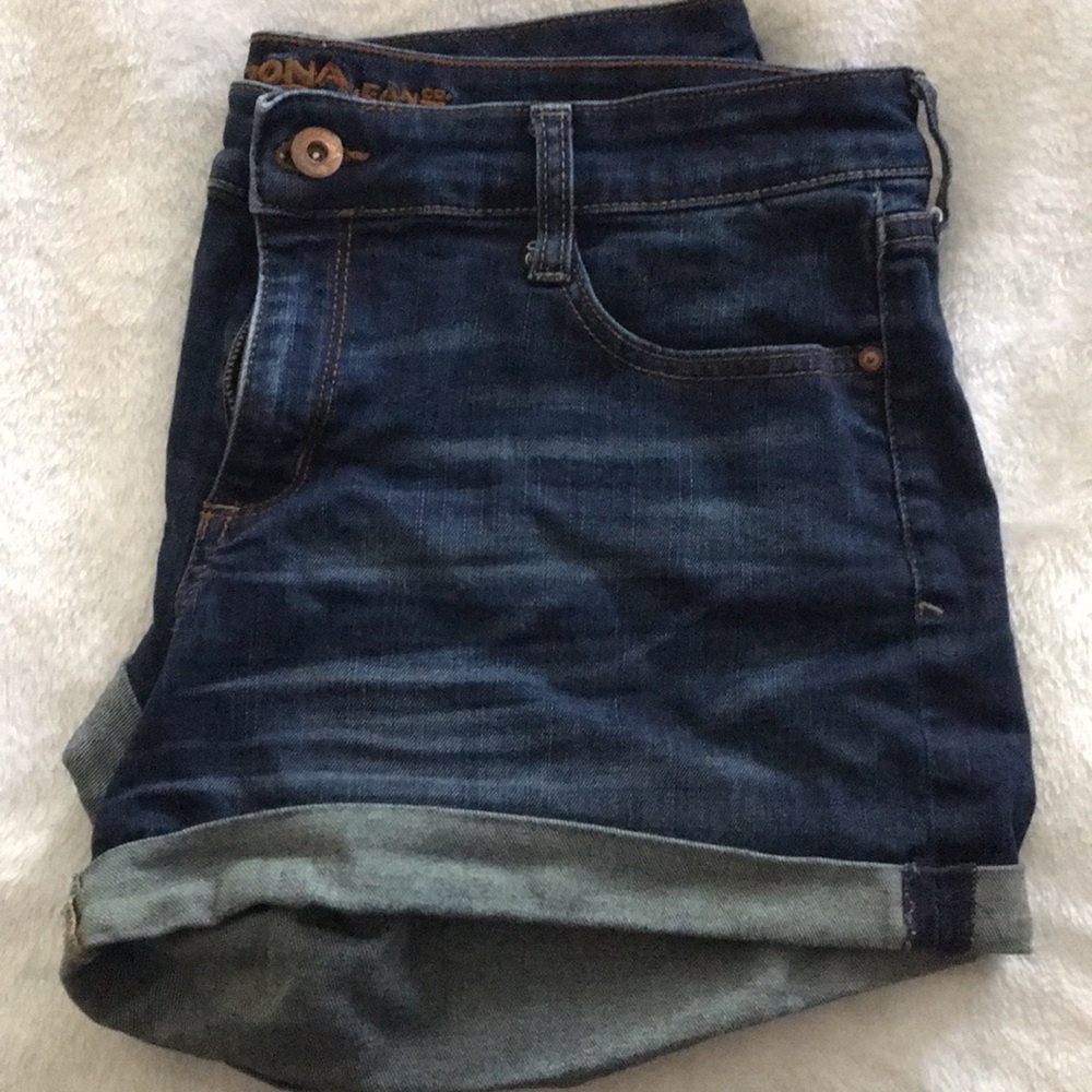 Dark wash shorts